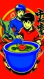 Placeholder: Japanese Kangaroo Soup Australian Ad Scott Pilgrim style.