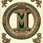 Placeholder: letter M, laurel wreath, roman style