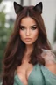 Placeholder: Demi Rose is so beautiful with her auburn hair and green eyes that all I want to do is paint a close-up facial portrait of a cat a bat and a rat