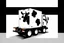 Placeholder: design proof for a white fueltruck with black cow spots