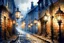 Placeholder: Prompt: a lantern glowing softly on a cobblestone street, mist swirling, with old Victorian houses lining the path, watercolor, mysterious, nocturnal