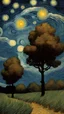 Placeholder: trees and stars on the sky by Van Gogh