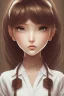 Placeholder: portrait artistic photo, wonderfull japanese girl, face keiko yu yu hakusho, big brown eyes, short brown hair, seifuku blue, high quality, 8k, mouth shut