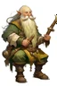 Placeholder: blond bard mountain dwarf with flute dnd