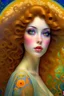 Placeholder: An ethereal portrait of a woman with flowing hair and piercing eyes, created with a mix of beauty and digital techniques, inspired by the works of Alphonse Mucha and Gustav Klimt