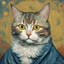 Placeholder: Portrait of a cat by Van Gogh