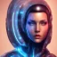 Placeholder: cyber, head, women, portrai, tron