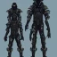 Placeholder: cyber ninja, black metal armor, futuristic suit, imperious, 8k resolution concept art