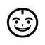 Placeholder: AI LOGO simple, winking face happy