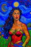 Placeholder: Wonder Woman as painted by Van Gogh