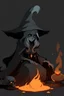 Placeholder: animation an evil witch became a ashes