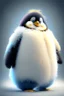 Placeholder: cheery penguin avatar full body in fluffy material