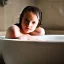 Placeholder: Girl sitting in Bathtub