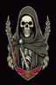 Placeholder: A coat of arms featuring the grim reaper