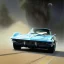 Placeholder: hyperrealism Drawing of '1963 Chevrolet Corvette Sting Ray Coupe' three quarter frontal aerial view, by gaston bussiere, greg rutkowski, yoji shinkawa, yoshitaka amano, tsutomu nihei, donato giancola, tim hildebrandt,oil on canvas, cinematic composition,Sharp detail,extreme detail,fit full head inside picture,16k