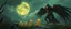 Placeholder: ninja necromancer in the wild, raising glowing raven skeleton giant babies