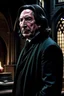 Placeholder: I want a picture that 's more realistic , more Professor Snape , with a high level of horror , and I want Hogwarts behind him .