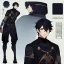 Placeholder: Character sheet, male, black hair, tattoos