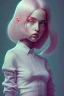 Placeholder: isometric clean art of super cute girl, soft lighting, soft pastel gradients, high definition, blender 3d by Tim Burton