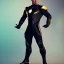 Placeholder: Cosmic super hero,black costume,4k image, full body men