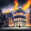 Placeholder: White House on fire