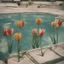 Placeholder: tulips in a swimming pool, autochrome