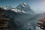 Placeholder: Extreme long shot, Birds Eye view, Himalaya skyline, smooth, god rays, unreal engine 5, ray tracing, RTX, lumen lighting, ultra detail, volumetric lighting