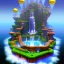 Placeholder: New map by super mario 3d land with waterfalls, 3d, high detail, symbols, 4k, ray traing, render, future punk, steam punk, magic in blue colors, no other place