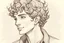 Placeholder: a guy with curly and short hair: Pencil sketch