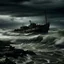 Placeholder: ocean storm black sky shipwreck