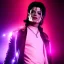 Placeholder: Michael Jackson,purple light effect, closed eyes, rtx, reflection, 8k, glow, winning photography, caustics