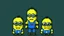 Placeholder: Minions from despicable me in the theme of 8 bit