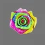 Placeholder: transparent multicolor crystal rose