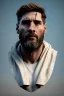 Placeholder: Ultra Realistic image, Roman sculpture, white marble material, Lionel Messi, gold crown of natural thorns, god crown, Renaissance style, sun rays background, waist up portrait, epic, celestial, cinematic lighting, God lights, 4k resolution, smooth details, soft lighting, unreal engine 5, art station, substance 3d.