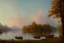 Placeholder:  8k, detalied, hudson river school, mountains, river, atmospheric perspective, victorian house, pink clouds