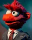 Placeholder: hybrid character, Elmo muppet head, realistic man body, human arms and hands, Shirt and tie, surreal concept art, smooth, unreal engine 5, god lights, ray tracing, RTX, lumen lighting, ultra detail, volumetric lighting, 3d, finely drawn, high definition, 4k.