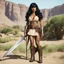 Placeholder: [high res movie picture by Russ Meyer] Jameela Jamil at the good place as a barbarian warrior with boots