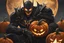 Placeholder: Monarch venom with pumpkin head in anime artstyle, halloween them, close picture, fantasy world, intricate details, highly detailed, high details, detailed portrait, masterpiece,ultra detailed, ultra quality