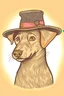 Placeholder: You can draw a dog with a hat.