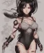 Placeholder: Detailed cute anime Kunoichi female using magic ,bodysuit, intricate details, full body portrait, keep head in frame, slight smile, black Japanese motif, concept art, highly detailed, digital painting, concept art, sharp focus, illustration, art by Yoji Shinkawa, WLOP and greg rutkowski and alphonse mucha and artgerm and yanjun Chen and Junji ito and Makoto Shinkai, HDR, octane render