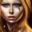 Placeholder: perfect face avril lavigne, golden statue, 8k,