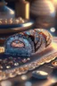 Placeholder: metallic sushi with gems and jewels on a lace blanket in a luxurious kitchen. sharp focus elegant extremely detailed intricate very attractive beautiful dynamic lighting fantastic view crisp quality exquisite detail in the sunshine