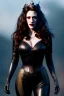 Placeholder: painting of kat dennings as evil queen in black leather pants, , leather, angry, stern look, volumetric lighting, particales,highly detailed,cinematic, deep colours,8, highly detailed, digital painting, artstation, concept art, smooth, sharp focus,