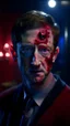 Placeholder: mark zuckerberg as lipstick red faced demon from the movie "insidious", bokeh like f/0.8, tilt-shift lens 8k, high detail, smooth render, down-light, unreal engine, prize winning