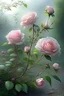 Placeholder: 74. Watercolor, a bush of delicate pink roses, an ultra-detailed plant, morning, rain, beautiful landscape, fog, many details, delicate sensuality, realistic, high quality, 3d, work of art, hyperdetalization, filigree, hazy haze background, hyperrealism, professional, transparent, delicate pastel tones, back lighting, contrast, fantastic, unreal, translucent, glowing, clear lines, epic fabulous, fabulous landscape, hyperrealism