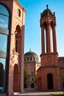 Placeholder: Architecture of Armenia, Sights. Yerevan. Armenian style. Armenian architecture is pronounced.