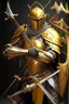 Placeholder: medival paladin with a crossbow and golden armor