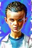 Placeholder: Waterbrush stranger things eleven with short hair illustration