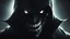 Placeholder: Badass Shadow man with sharp glowing white eyes and sharp shadow teeth