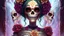 Placeholder: Island of the Dead Dolls (México) as an anime character digital illustration portrait design by Ross Tran, artgerm detailed, soft lighting